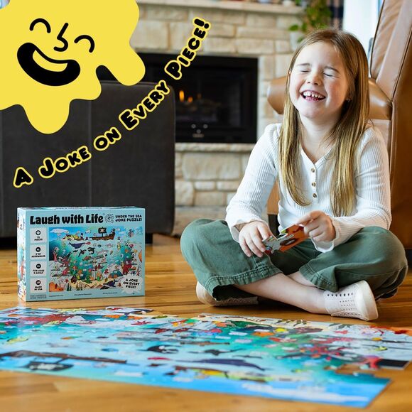 Laugh with Life Under The Sea Joke Puzzle – Jumbo Ocean Floor Puzzle for Kids - Picture 5 of 5
